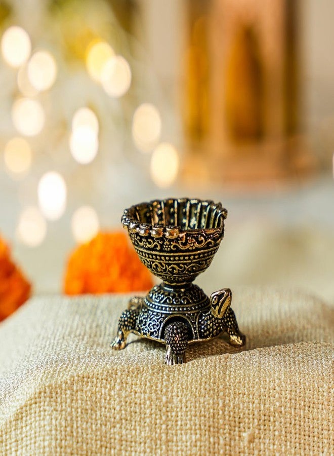 Ritualistic Kurma Brass Diya for Pooja | Traditional Pooja Item for Pooja Room | Elegant Brass Diya for Daily Worship, Festive Rituals & Home Decor | Perfect Spiritual Gift for Housewarming | Set of 1 - Image 1